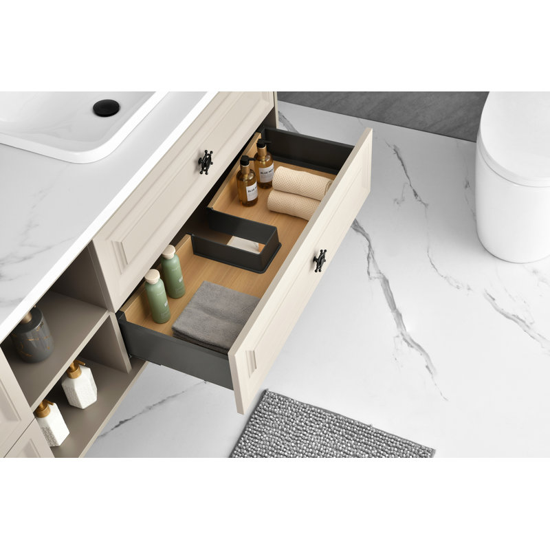 Meuble-lavabo pour salle de bain Doulble Sink, Kaki