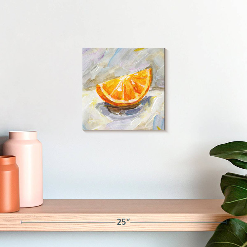 Yarlin abstrait orange, H 10 po x l 10 po