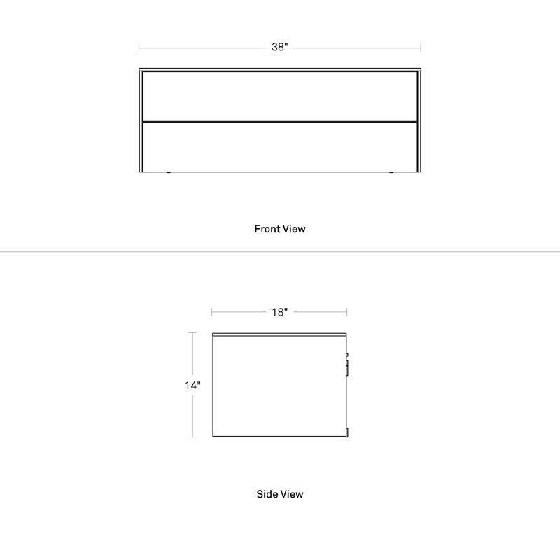 Wonder Wall 2.0 Solid Wood Accent Chest, White Oak