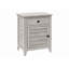Table d'appoint transitionnelle avec tiroir de rangement - Table de chevet ou table d'appoint pour chambre à coucher en placage gris