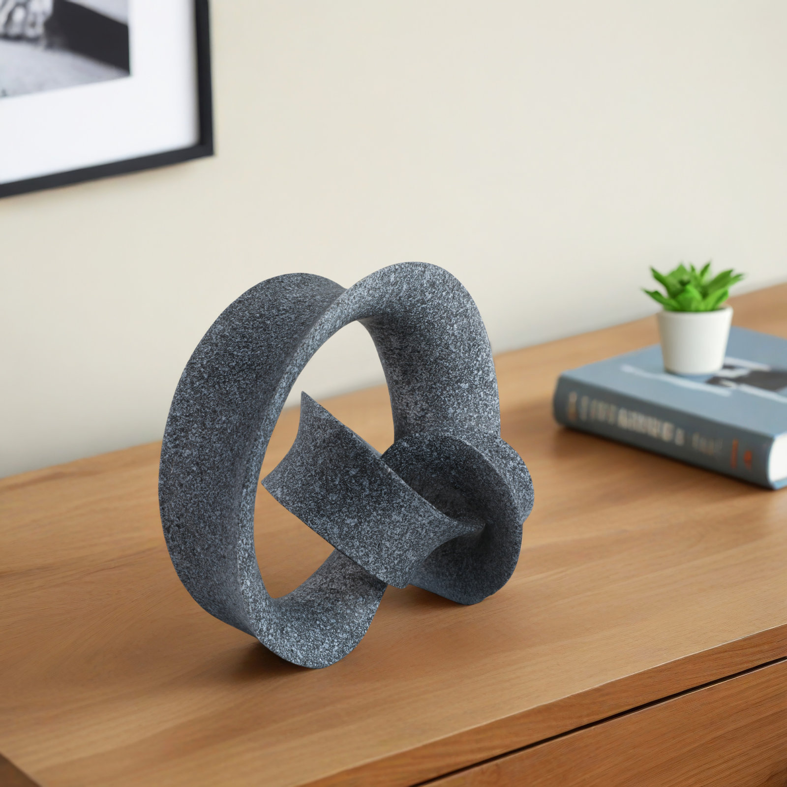 Loop Decorative Sculpture, Black