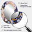 Pivoines roses sur fond bleu - miroir ovale bleu-1583109020