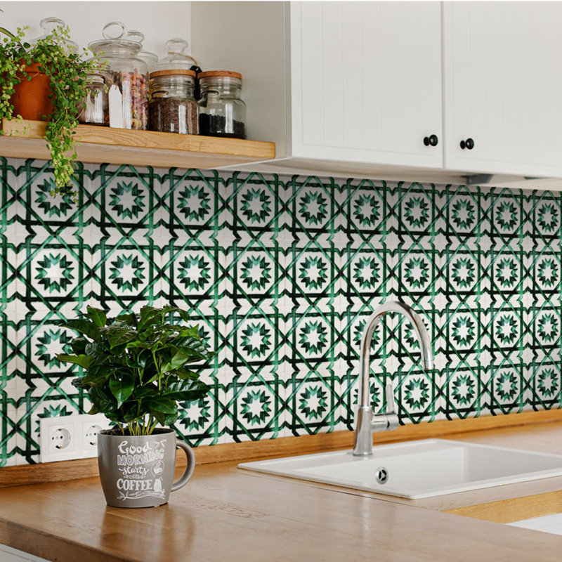Carreau de mosaïque auto-adhésif en vinyle 5 po x 5 po