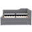 Twin Size Upholstered Daybed With Trundle And Three Drawers, Gray-1535786732-1535786733