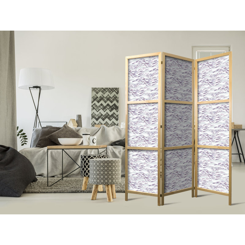 171cm H Solid Wood Folding Room Divider, 171cm H x 135cm W x 1.2cm D