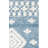 Hand Tufted Wool/Cotton Southwestern Rug in Ivory/Navy-1651384060