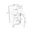 Meuble-lavabo de salle de bain avec lavabo, porte à fermeture douce et tablette réglable-150284634