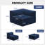 Canapé modulaire contemporain 106 po - 5 pièces canapé surdimensionné en chenille bleu marine avec repose-pieds en chenille-1383378684-1383378686