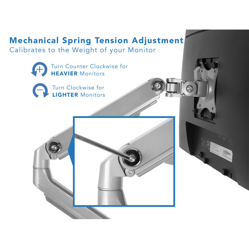 Adjustable Aluminum and Steel Single Monitor Arm Mount