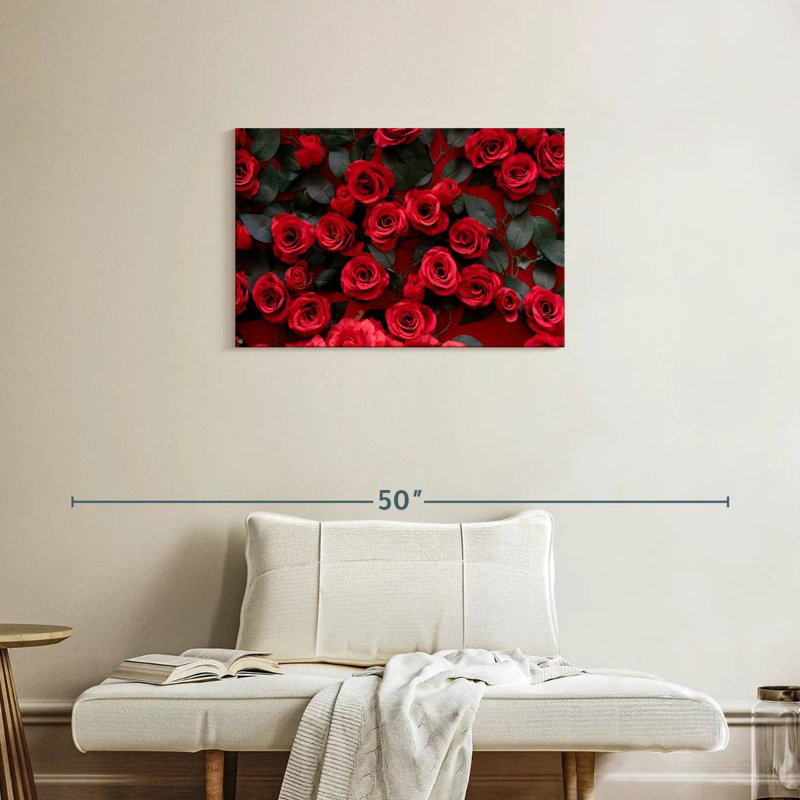 Roses rouges artificielles Harnek, H 20 po x l 30 po