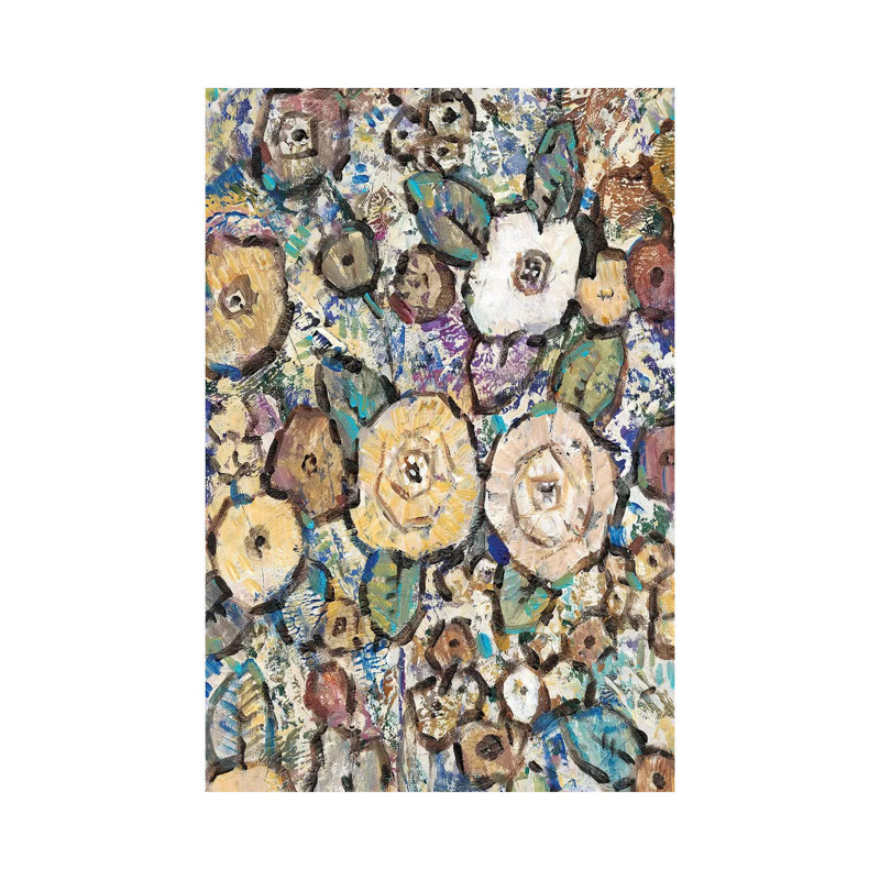 Decorative Flowers II by Tim OToole - Wrapped Canvas Painting, 152.5 cm H x 101.5 cm W