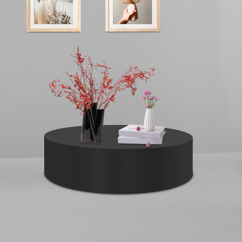Présentoir rond à piédestal, Noir
