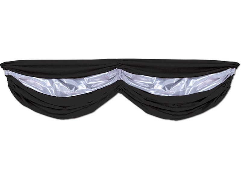Fabric 70'' Banners & Streamers, Black/Silver