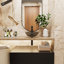 Lavabo de salle de bain vasque circulaire en résine 15 "transparent-86138706