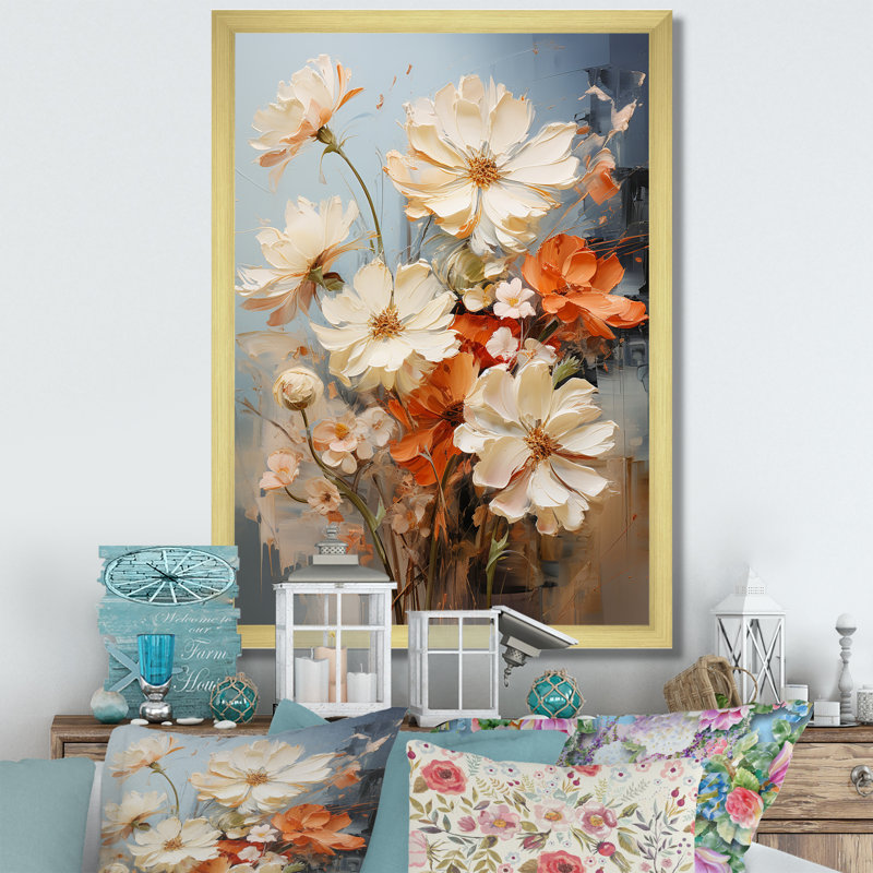 Impression romantique sur toile Caylim, Encadrement doré, H 32 po x l 24 po x P 1 po