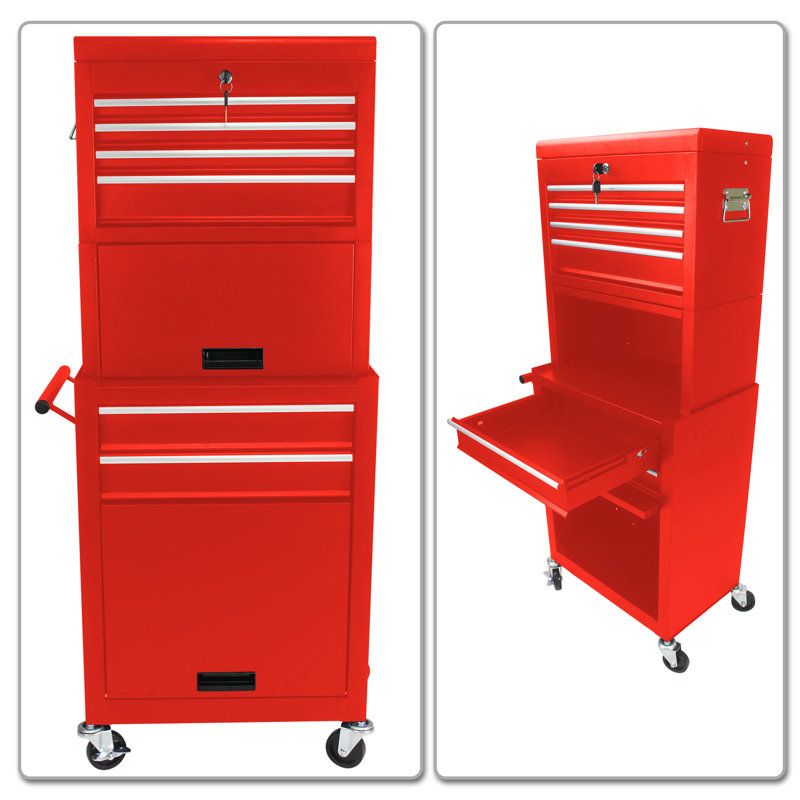 Armoire à outils à 6 tiroirs de 20,86 W polyvalente et pratique avec cadre en métal pour un usage en atelier ou à la maison