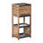 Compact Bathroom Storage Cabinet with Open Shelves and Vented Door, Brown and Grey - Elements Collection