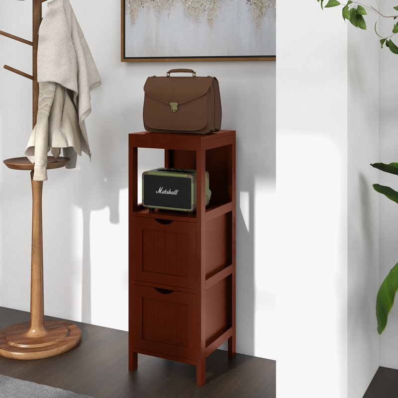 Dulwich Freestanding Linen Cabinet, Brown