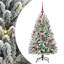 Artificial Christmas Tree Green and White PVC and Metal-128571139