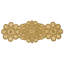Gold Hand Beaded Flower Runner