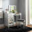 Depuy Contemporary Vanity Set with Mirror and Padded Matching Stool