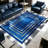 Blue Art Deco Geometric area rugs for Living Room, Soft and Comfortable, Suitable for all seasons, easy to maintain, machine washable Indoor floor mat, Under Table Farmhouse suitable for Bedroom, Dining Room, Study, Patio, Balcony, Home Decor-663467837
