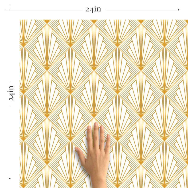Carreau de papier peint adhésif 24 po Sunburst, L 126 po x l 24 po