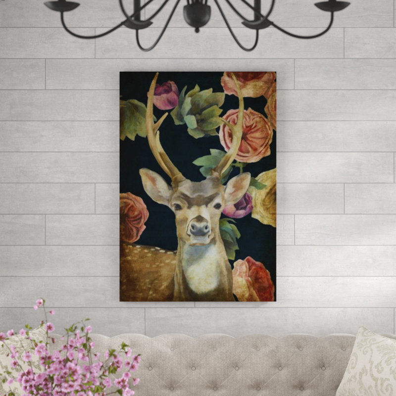 «Wild Bouquet IX» par Sarah Atkinson - Impression sur toile, Gel brossé, H 35 po x l 24 po x P 1,5 po