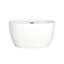 Baignoire de trempage autoportante 46 po en acrylique blanc brillant