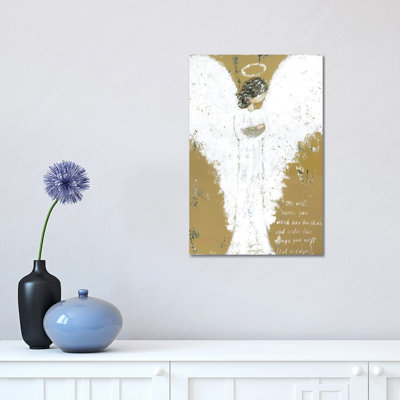 Ange tenant un enfant par Ashley Bradley - peinture sur toile tendue