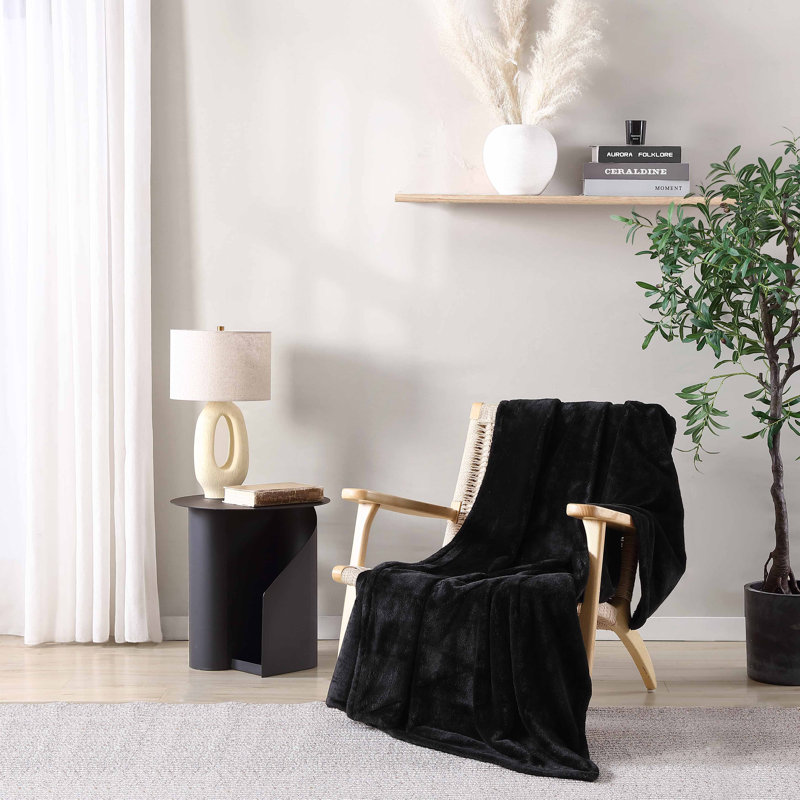 City Scene Faux Fur Throw Blanket- Oversized 50x60
