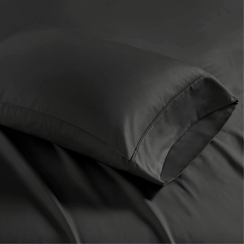 Ensemble de draps en mélange de coton 4 pièces pour très grand californien, doux et infroissable avec poches profondes