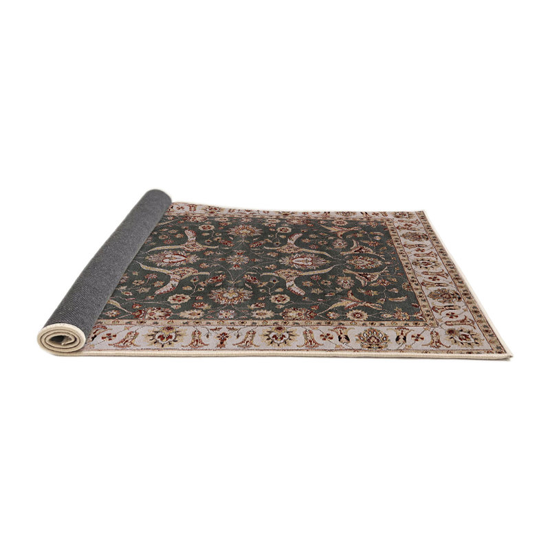 Tapis oriental vert / rouge Lok, Rond 8 pi