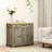Farmhouse Cabinet with 3 Drawers, Doors and Adjustable-645820337