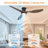 Jacara 52" Flush Mount Ceiling Fan with LED Light & Remote (set of 2)-843229354