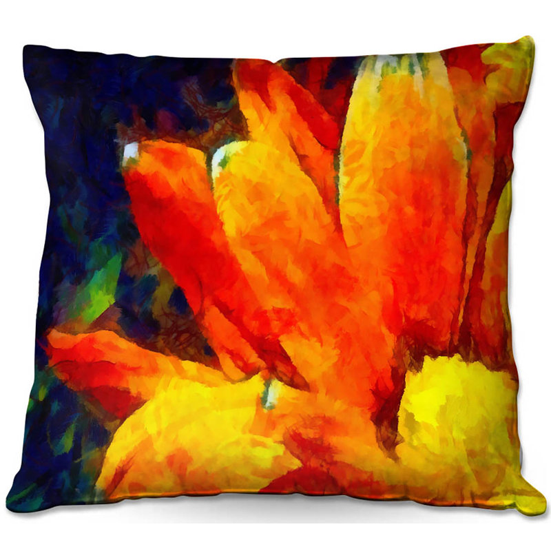 Floral Reversible Throw Pillow, 16" x 16"