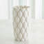 Pillowed Printed Cylinder Vase-Matte White