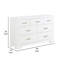 Commode 56 pouces à 7 tiroirs Hudy, placage bouleau-114018862