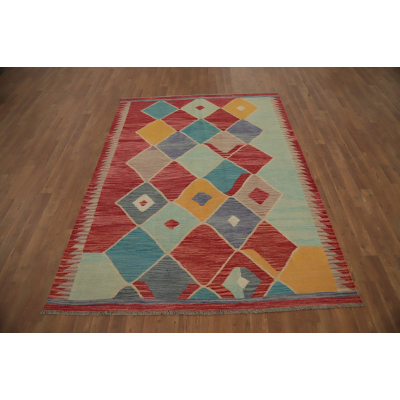 Vegetable Dye Kilim Flat Weave Rug 5x7