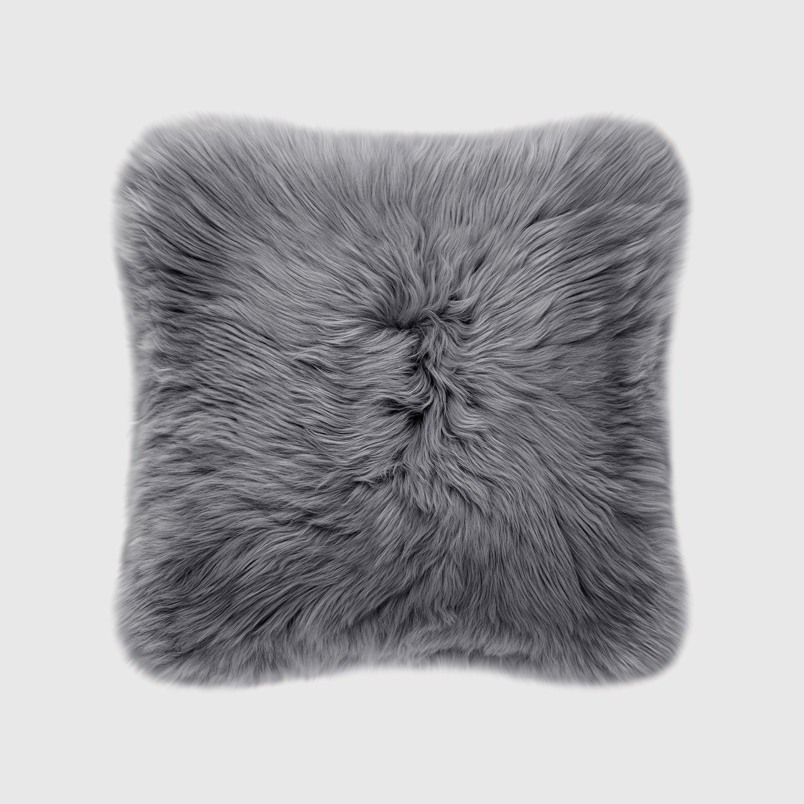 Fieldman Leather Throw Pillow, Gray
