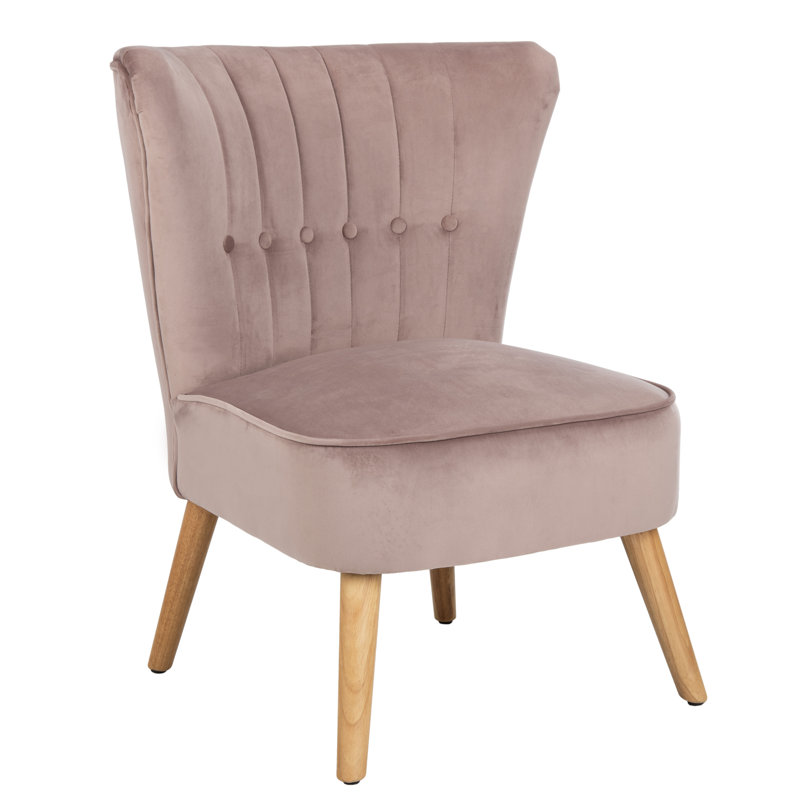 Velveteen Velvet Side Chair, Pink