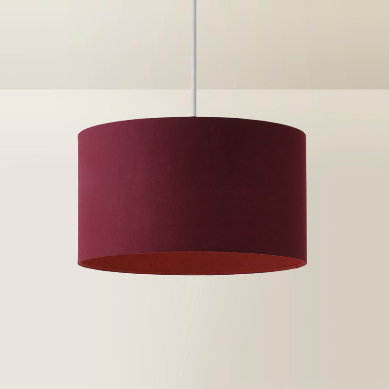 Blended Fabric Drum Lamp Shade ( Slip-On ), Purple, 20cm H x 35cm W x 35cm D