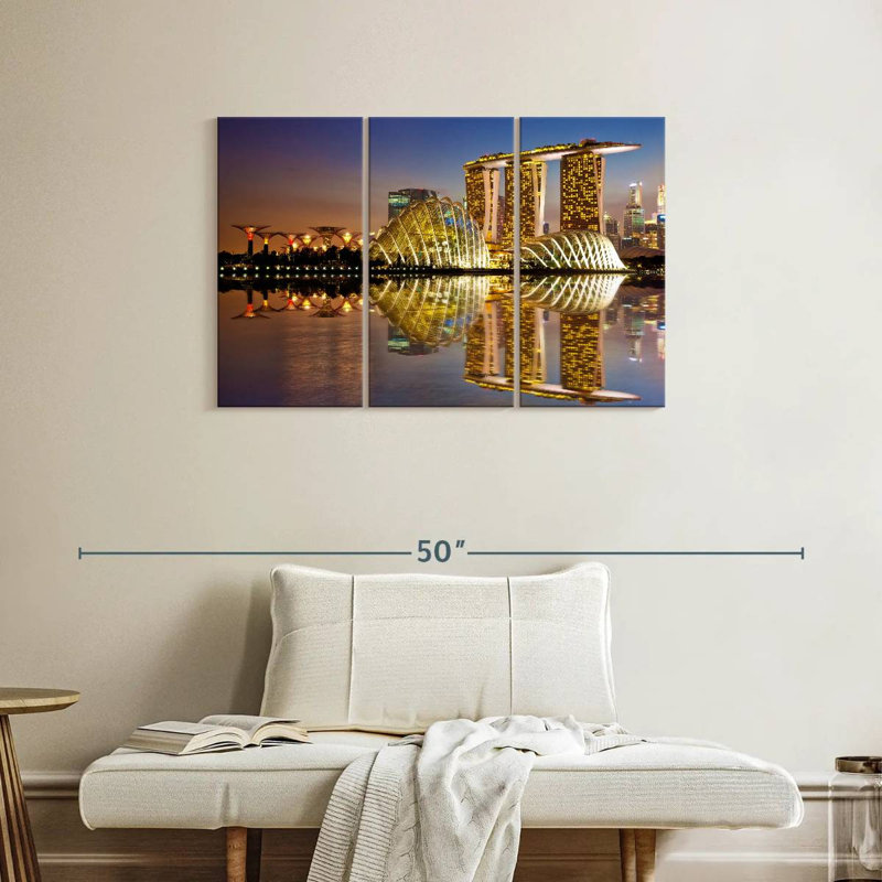 Nicci Illuminated Singapore At Night, 24" H x 38" W