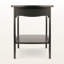 Table de chevet courbée noire Marlowe avec 1 tiroir, H 21,87 po x l 17,87 po x P 17,96 po-2043356889