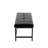 Bench in Black Metal and Faux Leather-283267865