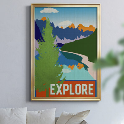 Explore by J Paul - Reproduction d'art graphique sur toile encadrée