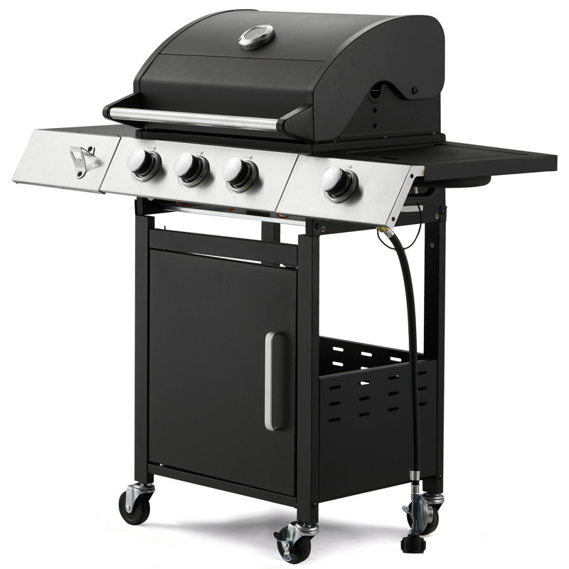 3-burner Propane Gas Grill With Side Burner