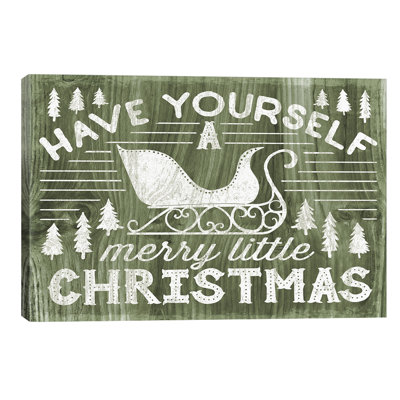 Rustic Holiday II 1 Piece Wrapped Canvas Wall Art