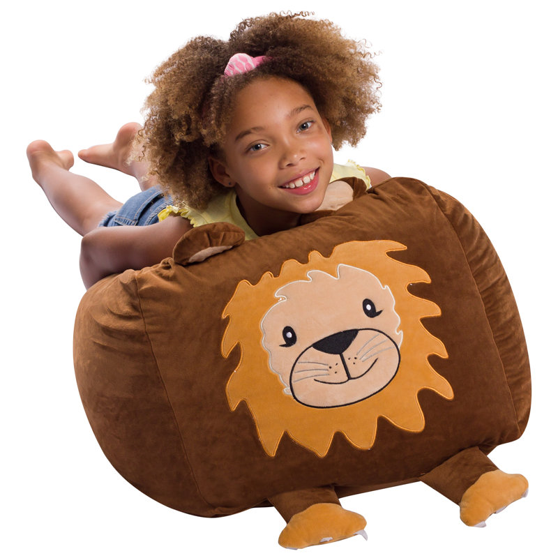 Petit fauteuil à billes Cozy Animal, H 18 po x l 18 po x P 18 po, Mélange de polyester brun lion