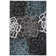 Carius Performance Floral Gray/Blue/Black/White Area Rug